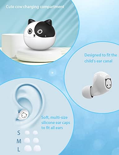 Charming Bluetooth Earbuds for Kids – Waterproof Noise-Cancelling In-Ear Headphones with Adorable Pig and Cat Designs – Comfortable Stereo Sound Perfect for Young Music Lovers and Learning – Durable, Easy-to-Clean Wireless Headset with Broad Device Compatibility – Engage Your Child’s Audio Experience with Fun and Functionality