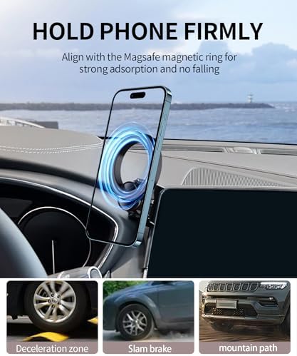 Maser Weller Cadillac Phone Holder – Premium Mag Safe Compatible Mount for Lyriq (2023-2025), CT5 (2025), and XT4 (2024-2025) – 33-Inch Screen Stability for Effortless Navigation and Enhanced Connectivity