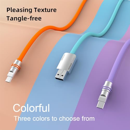 Hichain Premium 4 ft Purple USB A to USB C Charger Cables – Dual Pack for 100 W Fast Charging, Waterproof & Robust Build for Optimal Data Transfer – Ideal for Samsung Galaxy, Google Pixel & PS5 – Stylish Charging Solution to Enhance Your Tech Experience