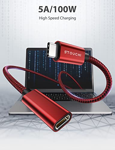 Stouchi 6.6 FT USB-C Extension Cable – Type C 3.1 Male to Female, Ultra-Fast Charging & Data Transfer for PSVR2, Galaxy S23, i Pad Mini/Pro, Mac Book Air M1/M2, and Mag Safe – Enhanced Connectivity & Durability for Gaming and Streaming