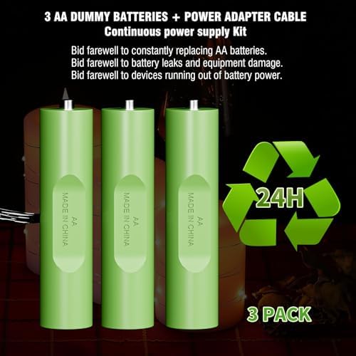 AC Continuous Power Supply Adapter – Innovative AA Dummy Battery Replacement for Kidde CO Detectors, VTech Kidi Beats Drum Sets & 4.5 V Devices – Hassle-Free Power Solution to Boost Performance & Eliminate Battery Worries Effortlessly