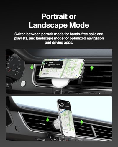 Effortless On-the-Go Charging: Belkin 15 W Magnetic Wireless Car Charger – Qi2-Certified, Mag Safe-Compatible Vent Mount for i Phone 12-16 & Samsung Galaxy S25 – Sleek Gray Design for Enhanced Device Stability and Fast Power Delivery