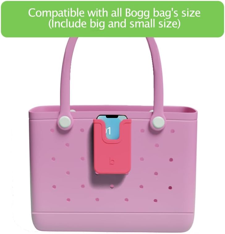 Silicone Phone Holder for Bogg Bags – Stylish and Functional Beach Accessory for i Phone & Android – Lightweight, Easy-to-Clean Vibrant Blue Attachment for Secure Device Protection During Outdoor Activities – Perfect for Sand and Surf Adventures