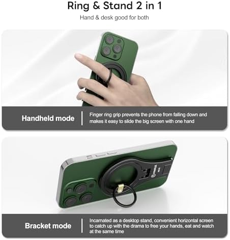 FANAUE Magnetic Phone Ring Grip and Versatile Foldable Desk Stand – Premium Mag Safe-Compatible Tripod for i Phone 16, 15, Pro Max – Compact Smartphone Support with Superior Stability and Chic Design for Effortless Hands-Free Operation