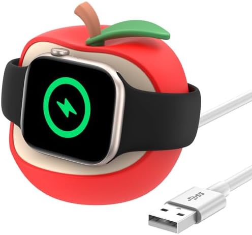 Sleek Magnetic Charging Dock for Apple Watch – Ultra-Fast Portable Charger Stand Compatible with All Models – Stylish Nightstand Display Enhances Your Smartwatch Experience for Home and Travel Use