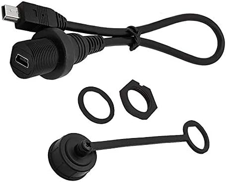 0.3 Meter USB 3.1 Type C Flush Mount Extension Cable – High-Speed 10 Gbps Data Transfer & 3 A Charging for Vehicle Dashboards, Boats, and Motorcycles – Durable Gold-Plated Connectors for Enhanced Performance and Compatibility