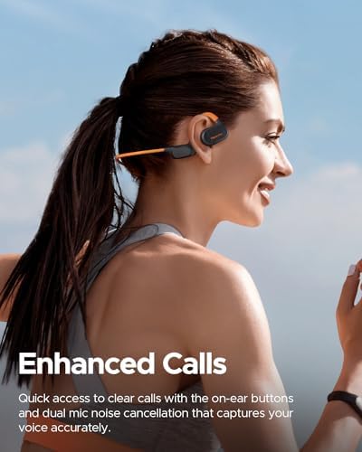 truefree F2 Open Ear Bluetooth 5.3 Sport Headphones – Wireless Air Conduction Earbuds with 16.2 mm Enhanced Bass, Dual Mic for Clear Calls, 15-Hour Playtime, Multipoint Connection, and App Control for Ultimate Compatibility and Performance