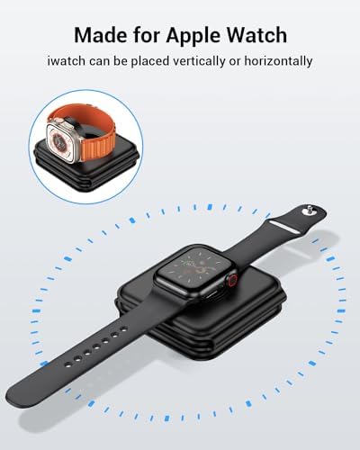 Ultimate 3-in-1 Magnetic Wireless Charging Station – Fast and Portable Mag-Safe Charger for i Phone 16/15/14/13/12 Series, Apple Watch & Air Pods with Adapter Included – Compact Design for Effortless Travel and Enhanced Device Compatibility