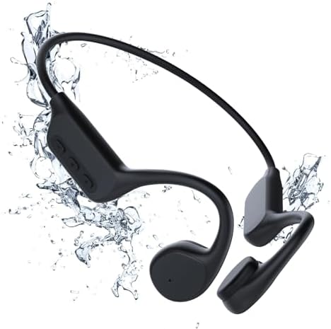 Revolutionize Your Swim: Bluetooth 5.3 Bone Conduction Headphones with 8 GB MP3 Storage – IPX8 Waterproof Open Ear Design for Ultimate Audio Enjoyment and Safety During Workouts
