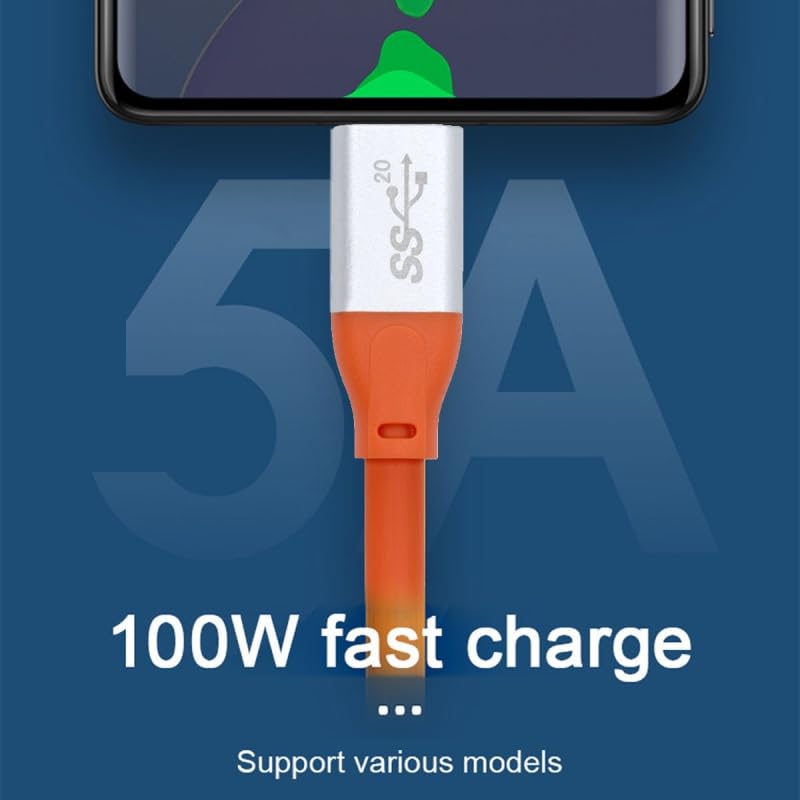 CY Cable USB4.0 20 Gbps Ultra Soft Flexible Cord – 100 W High-Speed Male to Male USB3.2 Cable for i Phone 15, i Pad Pro, and Laptops – 8 K Video Output & Enhanced Durability, Perfect for Streaming and Fast Charging