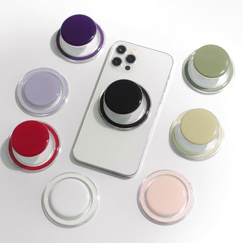 Transform Your Mobile Interaction with the On The Grip Macaron Color Collapsible Phone Grip & Stand – Chic White Round Holder for Optimal Device Control, Universal Compatibility, and Effortless Hands-Free Viewing – Ideal Smartphone Accessory for Secure Handling and Travel-Friendly Design