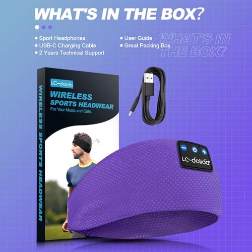 Discover the Ultimate Comfort with LC-dolida’s Bluetooth Sleep Headband – The Perfect Fusion of Relaxation and Functionality for Insomnia Relief and Active Lifestyles – USB-C Rechargeable, Soft Fabric, Ideal for Meditation, Yoga, Travel, and Workouts – Experience Seamless Connectivity with Bluetooth 5.4 and Enjoy High-Quality Sound while Blocking Out Distractions – Lightweight and Breathable Design for All-Night Wear – Elevate Your Sleep and Focus on Wellness with Our Dual-Function Sleep Mask and Headphones – A Thoughtful Gift for Yourself or Loved Ones Seeking Serenity and Comfort in Every Moment.