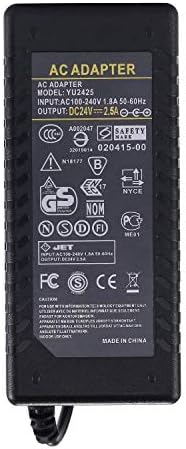 COOLM 24 V 2.5 A Power Adapter – Premium 60 W AC/DC Transformer for Reliable Device Performance – Universal 5.5 x 2.5 mm DC Plug Connector for LED Strips and Electronics – Lightweight, Durable Design for Optimal Power Supply Solutions