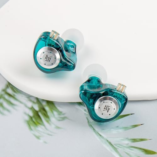 KZ EDX Pro Wired Earphones – Cutting-Edge In-Ear Monitors with Dual Dynamic Drivers for Exceptional Hi-Fi Sound, Advanced Noise Cancellation, and Integrated Microphone – Stylish Cyan Finish for Ultimate Comfort and Device Versatility