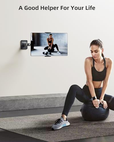 Premium Aluminum Alloy Tablet Wall Mount Holder – 360° Adjustable Arm for i Pad Pro, Air, and Samsung Galaxy Tabs – Foldable Portable Monitor Stand for Effortless Viewing and Space Optimization in Home and Office Environments