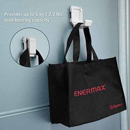 Enermax Magnetic Headset Holder with Protective Foam – Versatile Headphone Hanger for All Headset Styles – Sleek White Design, Easy Installation, Durable ABS, Supports Up to 2.2 lbs – Keep Your Audio Gear Organized and Accessible