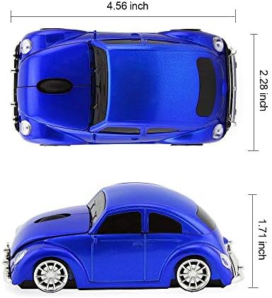 VW Beetle Wireless Sports Car Mouse – Fun & Functional 2.4 GHz Optical Mouse for Computers & Laptops, Ergonomic Design with LED Light, Glossy Finish, Perfect for Home & Office Use