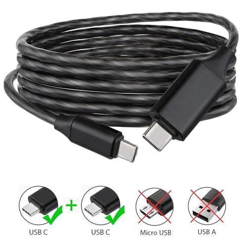 Revolutionary 6 ft Smart Touch-Control RGB LED USB C to C Cable – Rapid 3 A Fast Charging TPE Charger for Phones, Tablets & Laptops – Durable Design with Eye-Catching Flowing Light for Ultimate Style and Functionality