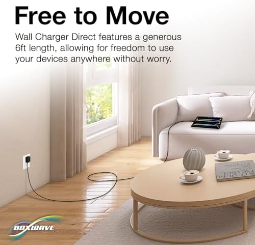 Box Wave 15 W Wall Charger for Jitterbug Flip – Rapid Charge Micro USB Power Adapter with 6 ft Built-in Cable for Enhanced Compatibility and Flexibility, Perfect for Home or Office Use