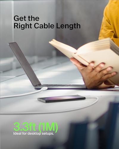 Belkin Boost Charge USB-C to USB-C Fast Charging Cable – 1 M (3.3 ft) Durable Power Cable for i Phone 16, Galaxy S25, Nintendo Switch 2 & More – Sleek Black Design for Quick Connectivity and Everyday Portability