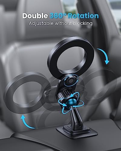 Dual Pack Magnetic Car Phone Holder – APPS2 Super Strong Adhesive Dashboard Mount for i Phone & Samsung – Ultimate Stability & Seamless Connectivity for Safe Driving – Effortless Installation & Enhanced Compatibility for All Smartphones – Designed for Modern Drivers