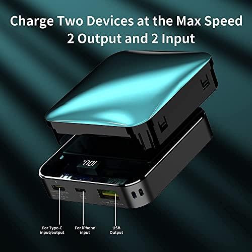 T-CORE 10000 m Ah USB C Power Bank – Ultra-Compact Fast Charging Portable Charger for i Phone 15/14/13/12 Pro Max & Samsung S20/S21/S22 – Lightweight External Battery with 22.5 W Rapid Charge Technology & Universal Compatibility for On-the-Go Power Solutions