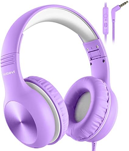 Premium Kids Over-Ear Headphones with Built-In Microphone – Safe Volume Control, Lightweight Dark Green Design for Online Learning & Travel, HD Sound Quality, Collaborative Audio Sharing Feature for Enhanced Learning Experiences