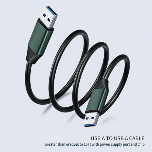 Kumiho 15 Ft USB 3.0 Male to Male Cable – Ultra-Fast 5 Gbps Data Transfer for Seamless Connectivity, Versatile Compatibility with Hard Drives and Laptops, Durable PVC Jacket for Long-Lasting Use, Flexible Setup Ideal for Home and Office