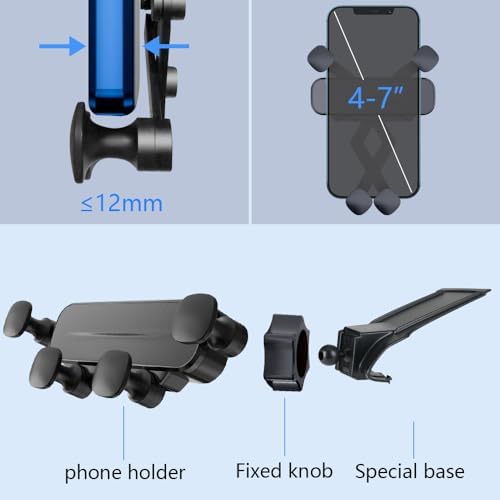 Secure Fit Car Phone Holder Mount for 2013-2018 Ram 1500, 2500, 3500 | 360° Adjustable Smartphone Cradle | Hands-Free Navigation and Calling | Durable Interior Accessory Enhancing Driver Safety and Convenience