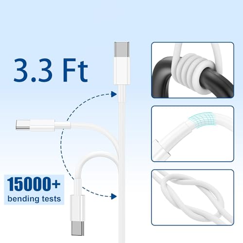 Rapid Charge Wall Adapter for Apple TV Remote (3 rd Gen) & 4 K – 3.3 Ft USB-A to USB-C Cable – Sleek White Design for Seamless Compatibility – Instant Power Delivery for Uninterrupted Viewing – Portable Rahhaze Charger for Effortless Streaming