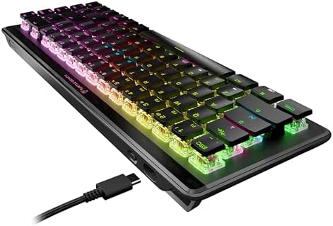 Experience Unmatched Gaming Precision with Turtle Beach Vulcan TKL Tenkeyless Mechanical Keyboard – Linear Titan Switch, Customizable AIMO RGB Lighting, Durable Aluminum Build, and Portable USB-C Connectivity for Ultimate Performance and Style