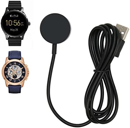 Magnetic Fast Charging Cable for Fossil Smartwatches – USB Charger with Enhanced Compatibility for Fossil Q Gen 1, Gen 2 (Founder, Wander, Marshal) & Gen 3 – Quick Charge Technology, Durable Design, Ideal for Travel and Daily Use