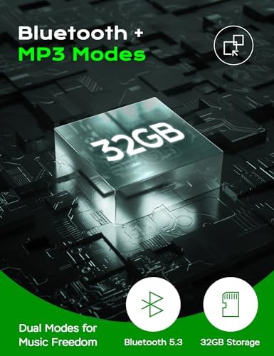 Revolutionary Bluetooth 5.3 Bone Conduction Headphones – Open-Ear Wireless Earbuds with Built-in Mic for Active Lifestyles, IPX7 Waterproof & 32 GB MP3 Storage – Perfect for Running, Cycling, and Sports Workouts – 8 Hours Playtime with Enhanced Sound Awareness and Visibility