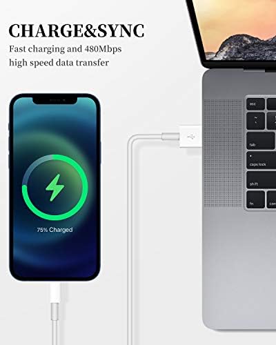 Premium 10 Ft MFi Certified USB to Lightning Charging Cable Bundle for i Phone – Fast Charge & Extended Reach for i Phone 11/11 Pro/11 Max/X/XS/XR/XS Max/8/7/6/5 S/SE – Unmatched Durability & Flexibility for Hassle-Free Connectivity