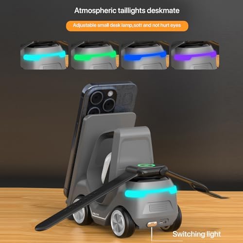 5-in-1 Wireless Charging Dock for Apple and Android Devices – Fast Charge Station for i Phone, Apple Watch & Air Pods – Sleek, Portable Design with Advanced Safety Features – Clutter-Free Solution for All Your Charging Needs