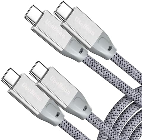 Experience High-Speed Connectivity with Use Bean USB C to USB C Cable – 100 W Fast Charging & 20 Gbps Data Transfer – 15 FT Dual Pack for Mac Book Pro, Galaxy S25 Ultra, i Pad Mini 6, and More – Enhanced 4 K Video Output for Ultimate Performance and Compatibility