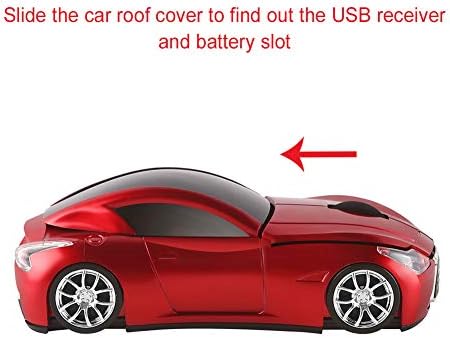 Sleek Yellow Wireless Car Mouse – Cool Sports Car Design for Enhanced Precision with 1600 DPI Optical Technology | Lightweight & Portable USB Receiver Mouse for Laptops, PCs, and Travel | Perfect Gift for Tech Lovers and Professionals