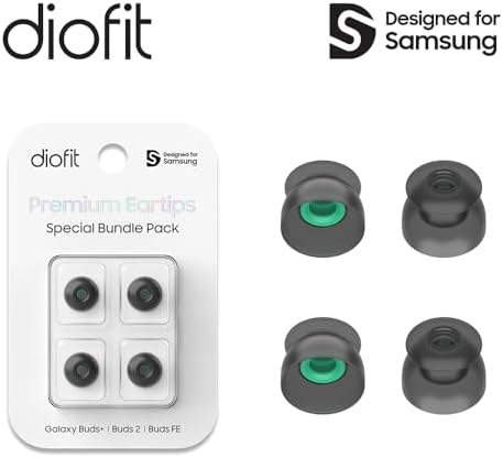 Superior Multi-Flange Eartips for Galaxy Buds2 & Galaxy Buds FE – Ultimate Comfort & Noise Isolation for Active Lifestyles – Sleek Black Design for Enhanced Audio Performance – Hassle-Free Installation & Maintenance