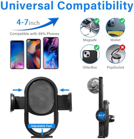 Custom-Fit 360-Degree Rotation Car Phone Holder for Toyota Corolla 2019-2025 & Corolla Cross 2022-2025 – Hands-Free Cell Phone Cradle with 8-Inch Screen Compatibility – Elevate Driving Safety and Convenience with Sturdy, Easy-Install Mount