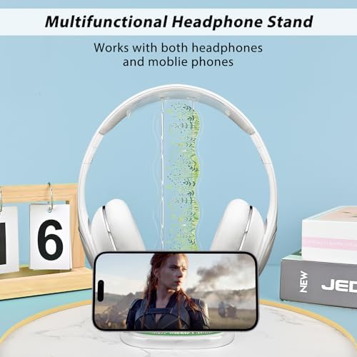 CamyCosy Headphone Holder for Desk, Gaming Headset & Earphone Stand with Tulip Flowers Pattern – Enhanced Compatibility and Speed