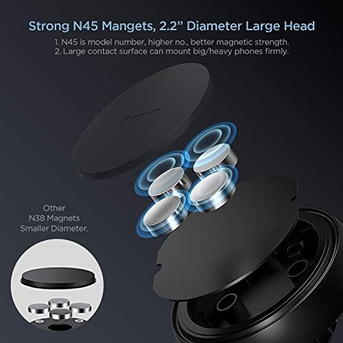 Ultimate IPOW Magnetic Car Phone Mount – Upgraded Alligator Clip Design for Unmatched Stability | Strong Magnet for i Phone 14, 13, 12 Pro Max & Samsung Galaxy | Universal Smartphone Compatibility | Effortless One-Handed Operation & Adjustable Vent Clip for Enhanced Viewing Experience