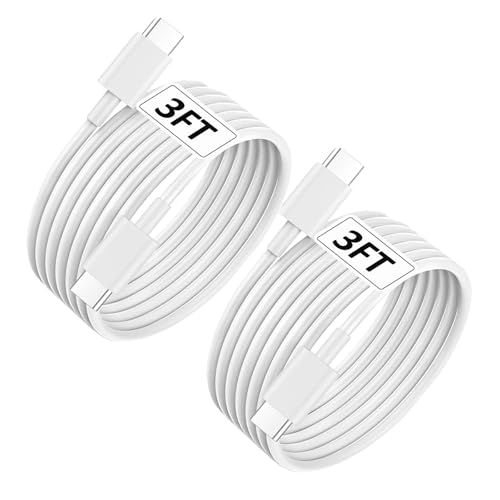 USB C to USB C,240W USB-C Woven Charge Cable,6.6ft 2Pack USB C Cable Fast Charging Cord for Apple MacBook Pro/MacBook Air,iPad Pro/Air,iPad mini,iPhone 16 15 Pro Max Plus Compatible 140W/100W/60W/45W – Enhanced Compatibility and Speed