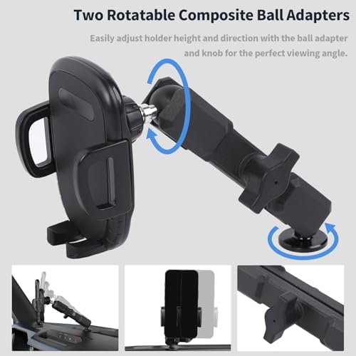 Linskip Dashboard Universal Phone Mount for 2021-2025 Ford Bronco Raptor & Bronco – Effortless Vertical & Horizontal Rotation, One-Hand Operation, Premium Smartphone Holder for Enhanced Driving Safety & Convenience, Ideal for 2/4 Door Models, Elevate Your Interior Experience with Stylish Functionality