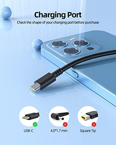 High-Speed 65 W USB-C Power Adapter for Lenovo V14 V15 G3 G4 – UL Listed Safety, Enhanced Compatibility, and 30-Day Satisfaction Guarantee – Efficient Laptop Charging Solution with 12-Month Warranty