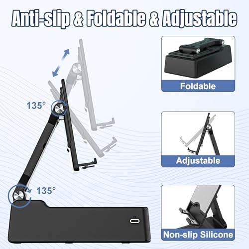 Gifts for Men,Cell Phone Stand with Wireless Bluetooth Speaker Anti-Slip Base HD Surround Sound Compatible with iPhone Smartphones,Cool Gadgets for Men,Birthday Gifts for Him Husband Boyfriend – Enhanced Compatibility and Speed