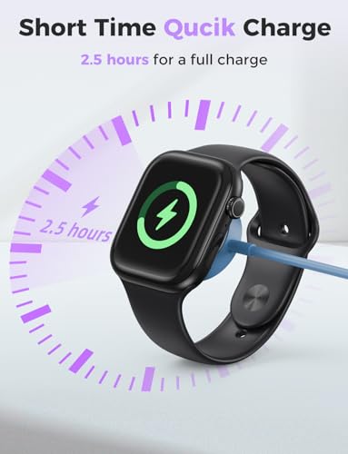 Upgrade Your Apple Watch Charging Efficiency with Our 3-Pack Magnetic Fast Charging Cables – Universal Compatibility for All i Watch Models, 3.3 FT Length for Versatile Use, Sleek White Finish for a Stylish Look – Essential Fast Power-Up Solution for Active Lifestyles and Everyday Convenience