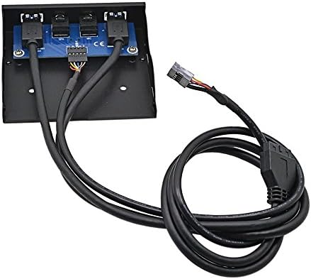 C-Zone 3.5″ Floppy Bay USB 3.0 Hub with HD Audio Interface – Speedy 5 Gbps Dual Port Adapter for Seamless PC Connectivity and Enhanced Multimedia Experience