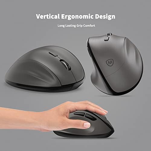 Revolutionize Your Workspace with the Green Ergonomic Wireless Mouse – Superior Vertical Design for Ultimate Comfort, Silent Clicks for Distraction-Free Focus, Long-Lasting Battery Life Powered by 1 AA Battery, Precision Control Up to 1600 DPI with USB Receiver Compatibility for PCs, Laptops, and Desktops