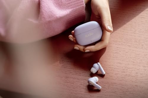 Sudio A1 Pro Wireless Earbuds – Premium Bluetooth 5.3 Noise Cancelling Earphones, Waterproof Design with Touch Control, Stylish Purple Finish, Ideal for Music Lovers and Active Lifestyles, Enhanced Comfort and Sound Quality with Compact Charging Case