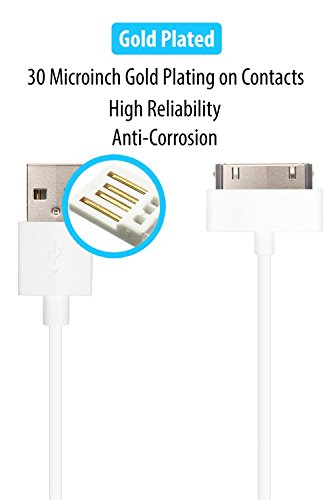 Compact 30-Pin MFi Certified Charger Cable for i Phone 4/4 S, i Pad 1/2/3, i Pod Touch/Nano – 8-Inch Short USB Charging Cord (2-Pack) – Enhanced Portability, Speed, and Durability for On-the-Go Charging Solutions